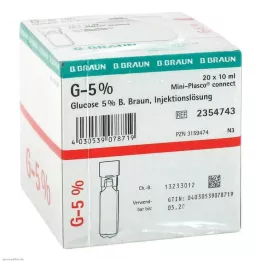 GLUCOSE 5 % B.Braun Mini Plasco connect Inj.-Lsg., 20X10 ml