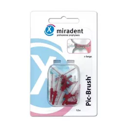 MIRADENT Interd.Pic-Brush erstatningsbørste x-stor bordeaux, 12 stk
