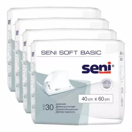 SENI Soft Basic sengebeskyttelsesunderlag 40x60 cm, 4X30 stk
