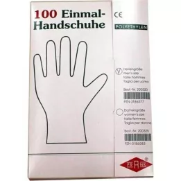 HANDSCHUHE Engangs polyethylen til mænd, 100 stk