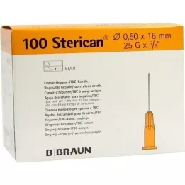 STERICAN Ins.Einm.Kan.0,5x16 mm, 100 stk