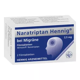 NARATRIPTAN Hennig til migræne 2,5 mg filmovertrukne tabletter, 2 stk