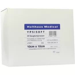 SAUGKOMPRESSEN Ypsisoft usteril 10x20 cm, 30 stk