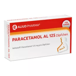 PARACETAMOL AL 125 Stikpiller til spædbørn, 10 stk