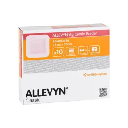 Allevyn Ag Gentle Border 7,5x7,5 cm bandage, 10 stk