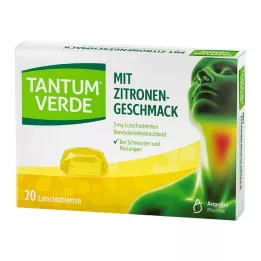 TANTUM VERDE 3 mg pastiller med citronsmag, 20 stk