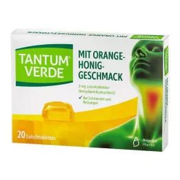 TANTUM VERDE 3 mg pastiller med appelsin-honningsmag, 20 stk