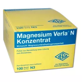 MAGNESIUM VERLA N koncentrat pulver til oral administration, 100 stk