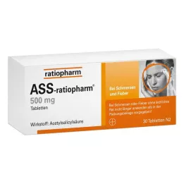 ASS-ratiopharm 500 mg tabletter, 30 stk