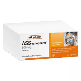 ASS-ratiopharm 500 mg tabletter, 100 stk