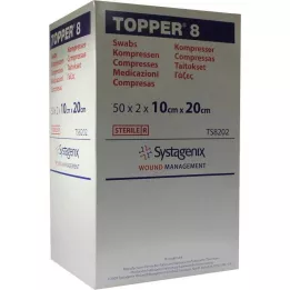 TOPPER 8 kompresser 10x20 cm sterile, 50x2 stk