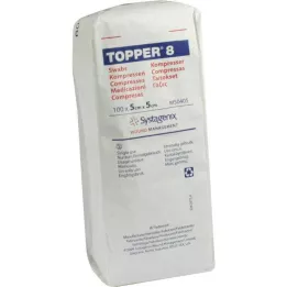 TOPPER 8 kompresser 5x5 cm usterile, 100 stk