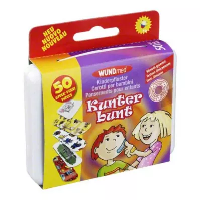 KINDERPFLASTER Farverig, 50 stk