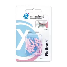 MIRADENT Interd.Pic-Brush erstatningsbørste xx-fin pink, 12 stk