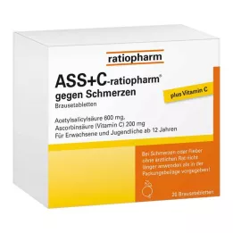 ASS + C-ratiopharm mod smerte brusetabletter, 20 stk