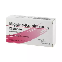 MIGRÄNE KRANIT 500 mg stikpiller, 10 stk