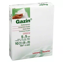 GAZIN Gaze komp. 5x5 cm steril 8-lags, 5X2 stk