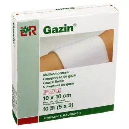 GAZIN Gaze komp.10x10 cm steril 8-lags, 5X2 stk