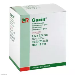 GAZIN Gaze komp 7,5x7,5 cm steril 8-lags, 25X2 stk