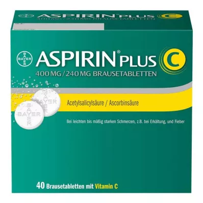 ASPIRIN plus C brusetabletter, 40 stk ASPIRIN plus C brusetabletter, 40 stk