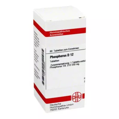 PHOSPHORUS D 12 tabletter, 80 stk
