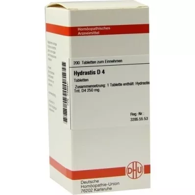 HYDRASTIS D 4 tabletter, 200 stk
