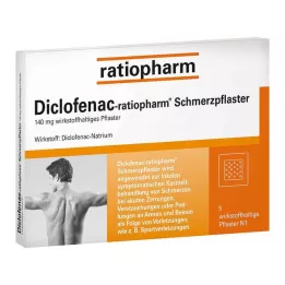 DICLOFENAC-ratiopharm smerteplastre, 5 stk