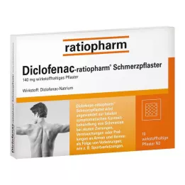 DICLOFENAC-ratiopharm smerteplastre, 10 stk