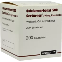 CALCIUMCARBONAT 500 tyggetabletter, 200 stk