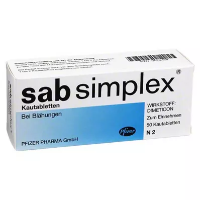 SAB simplex tyggetabletter, 50 stk