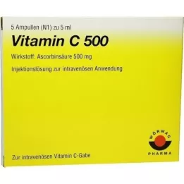 VITAMIN C 500 ampuller, 5X5 ml