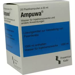 AMPUWA Plastampuller til injektion/infusionsopløsning, 20X20 ml