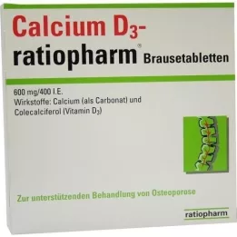CALCIUM D3-ratiopharm brusetabletter, 20 stk