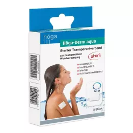 HÖGA-DERM aqua ste.Transp.Verb.m.Wundauflage 5x7 cm, 5 stk