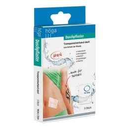DUSCHPFLASTER 10x12 cm gennemsigtig forbinding steril, 5 stk