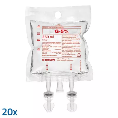 GLUCOSE 5% B.Braun Ecobag, 20X250 ml