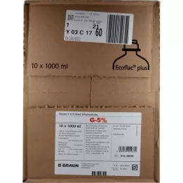 GLUCOSE 5% B.Braun Ecoflac Plus, 10X1000 ml