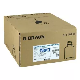 ISOTONE Saltvandsopløsning 0,9% Braun Ecoflac Plus, 20X100 ml