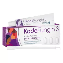 KADEFUNGIN 3 kombipakker 20 g creme + 3 vaginaltabletter, 1 stk