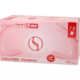 SEMPERCARE Vinyl Unders.Handsch.unst.gepud.Gr.M, 100 stk
