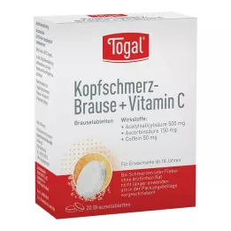 TOGAL Hovedpine brusetabletter + Vit.C brusetabletter, 20 stk