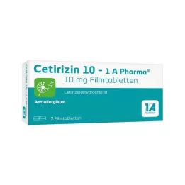 CETIRIZIN 10-1A Pharma filmovertrukne tabletter, 7 stk