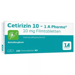 CETIRIZIN 10-1A Pharma filmovertrukne tabletter, 100 stk