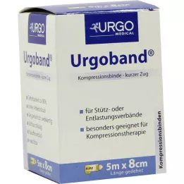URGOBAND Kort strækbandage 8 cmx5 m, 1 stk