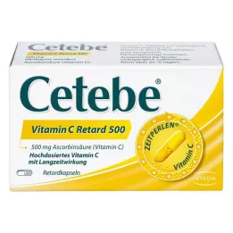 CETEBE C-vitamin kapsler med vedvarende frigivelse 500 mg, 120 stk