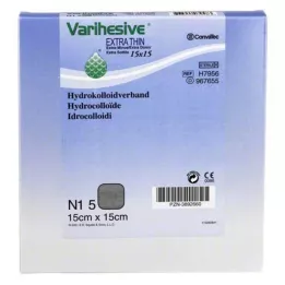 VARIHESIVE ekstra tynd 15x15 cm HKV hydroaktiv, 5 stk