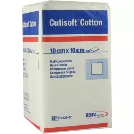 CUTISOFT Bomuld kompr.10x10 cm ust.12-fold, 100 stk