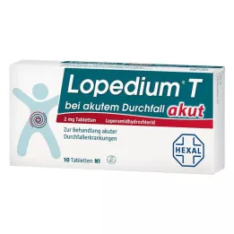 LOPEDIUM T akut til akut diarré tabletter, 10 stk