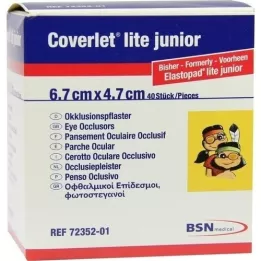 COVERLET lite junior øjenokklusionsramme 47x67 mm, 40 stk
