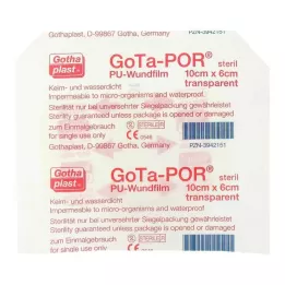 GOTA-POR PU Sårfilm 10x6 cm steril gips, 1 stk